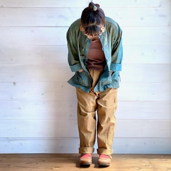 定番 NARU FACTORY]-シーチングハンドワッシャー ノッポパンツ Pants