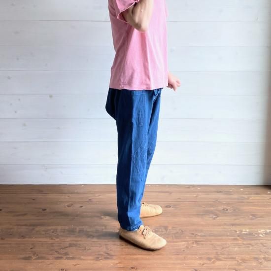 【海外 正規品】 chill size S,M,L unisex -野良着パンツ-藍染 ］ hibi ki no パンツ