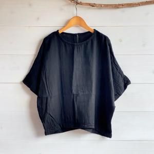 yumtso-Double gauze Easy T-black<img class='new_mark_img2' src='https://img.shop-pro.jp/img/new/icons14.gif' style='border:none;display:inline;margin:0px;padding:0px;width:auto;' />