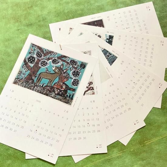 七夏］-nanatsu 木版画カレンダー「風の道をゆく」2026