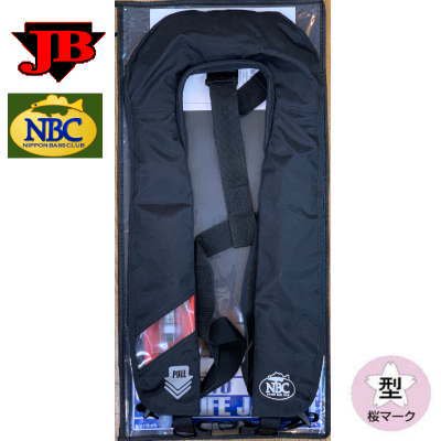 【JB/NBC公認】ライフジャケット　FN-70S【ブラック】 - 越谷タックルアイランド・バス