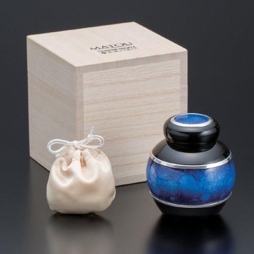【お年玉セール特価】 ミニ骨壷 Soul PetitPot MATOU まとう 七宝瑠璃 紫 ｜ 手元供養 工芸品