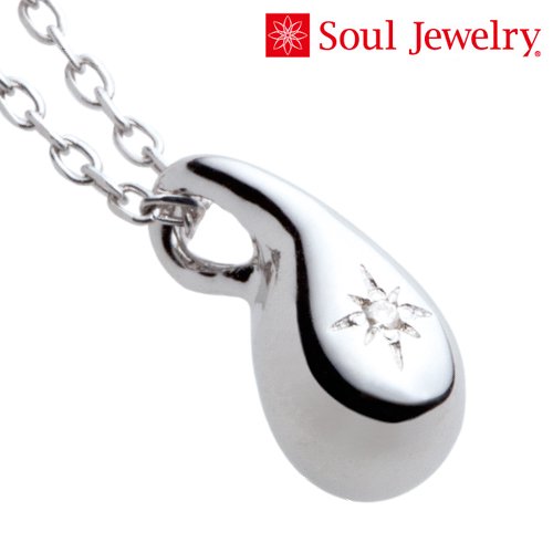 遺骨ペンダント Soul Jewelry ドロップ Pt900 プラチナ チェーン45cm