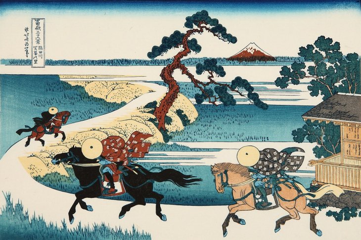 隅田川関屋の里 富嶽三十六景 葛飾北斎 復刻版浮世絵