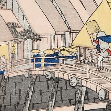 【真作】版画　歌川広重　木版画　東海道五十三次　保土ヶ谷　復刻版　W170 Utagawa Hiroshige（歌川広重） 歌川広重「東海道五拾三次 保土ケ谷