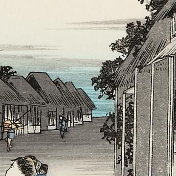 東海道五十三次「藤川」 黄綬褒章受章者制作　銅版画(エッチング)　送料無料 東海道五十三次「藤川」 黄綬褒章受章者制作 銅版画(エッチング