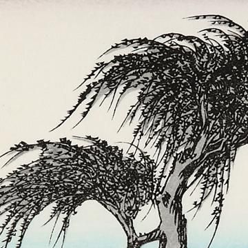 レア物　希少　東海道五拾三次 四日市 三重川　浮世絵　珍しい　高価　額縁入り 四日市 三重川 東海道五十三次 歌川広重 復刻版浮世絵