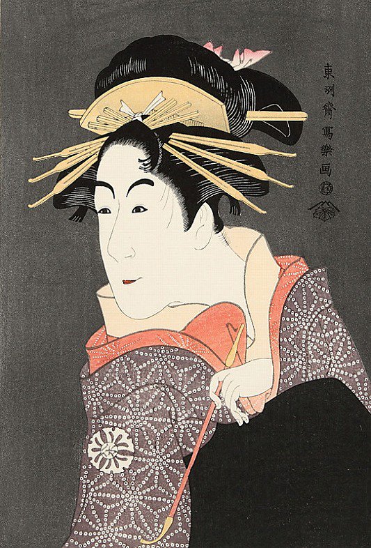 松本米三郎のけはい坂少将実はしのぶ 東洲斎写楽 復刻版浮世絵
