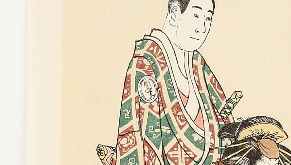 沢村宗十郎の名古屋山三と三世瀬川菊之丞の傾城かつらぎ 東洲斎