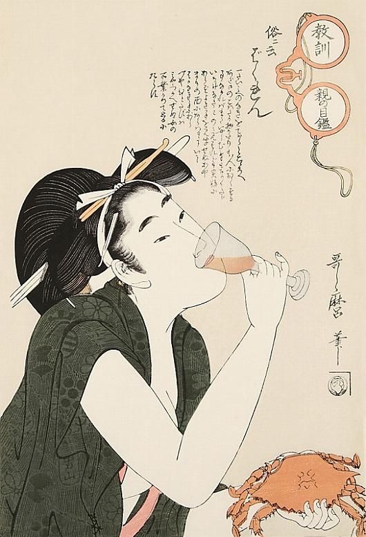喜多川歌麿 手摺木版画 『教訓親の目鑑 ばくれん』悠々洞出版