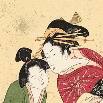 喜多川歌麿 手摺木版画 『青楼十二時戌ノ刻』悠々洞出版 昭和