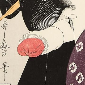 喜多川歌麿 手摺木版画 『教訓親の目鑑理口者』悠々洞出版 昭和時代 浮世絵 喜多川歌麿 手摺木版画 『教訓親の目鑑理口者』悠々洞出版