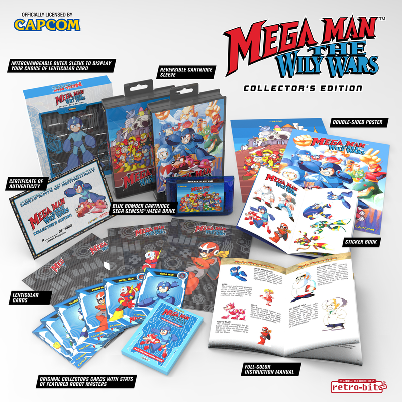 Mega Man: The Wily Wars Collector's Edition[輸入品MEGA DRIVE/Genesis](新品)ロックマン  メガワールド - bit-games 洋ゲー（海外ゲーム）通販。レトロ・周辺機器[ビットゲームズ]