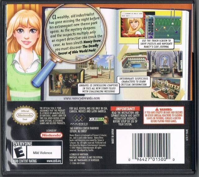 中古】Nancy Drew: The Deadly Secret of Olde World Park[北米
