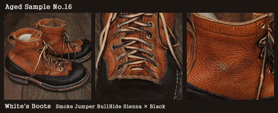 White's Boots SmokeJumper BullHide Sienna × Black  ホワイツブーツ スモークジャンパー ブルハイド シェンナ × ブラック エイジング スターディ横浜