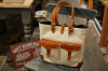 Sturdy Luggage Supply"RANCH TOTE " (White  Red Brown) (Aged model)
