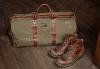 Sturdy Luggage Supply"TRAVELALL" Boston Bag (Olive  Dark Brown)