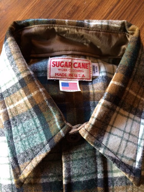 Sugar Cane / シュガーケーン　ウールチェック L/S ワークシャツ メイドインUSA - STURDY American Clothing  Store
