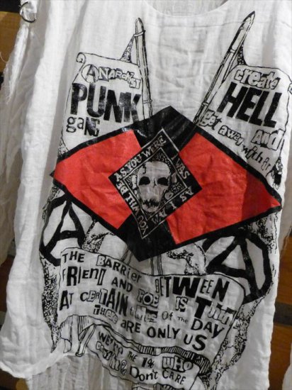 SEDITIONARIES design - ANARCHIST PUNK GANG MUSLIN TOP (ガーゼ