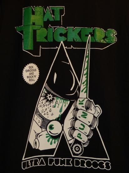 HAT TRICKERS - ULTRA PUNK DROOGS L/S T-SHIRTS (GREEN LOGO