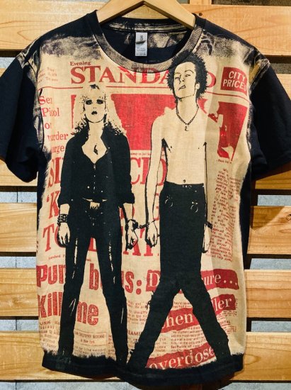 SID AND NANCY - TWO PUNKS T-SHIRTS (BLEACHED STYLE) - 下北沢KILLERS