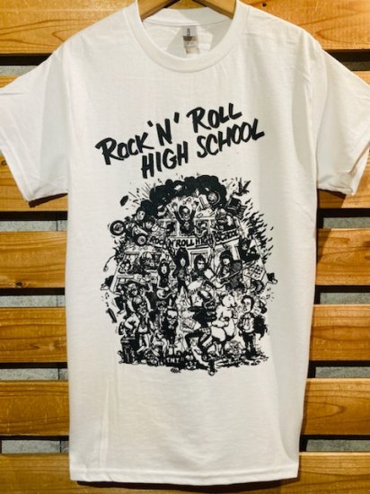 RAMONES - ROCK 'N' ROLL HIGH SCHOOL MOVIE T-SHIRTS (WHITE) - 下北沢KILLERS