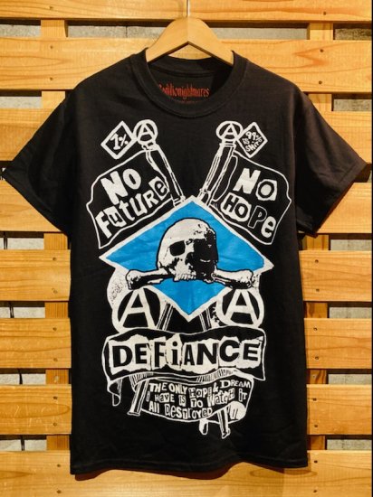 DEFIANCE - NO FUTURE NO HOPE T-SHIRTS (BLUE) - 下北沢KILLERS