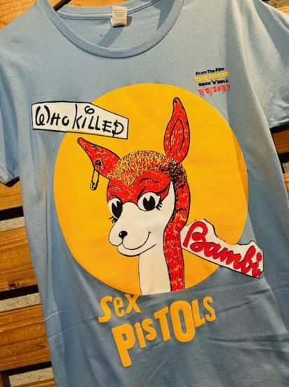SEX PISTOLS - WHO KILLED BAMBI T-SHIRTS (BLUE/LADIES