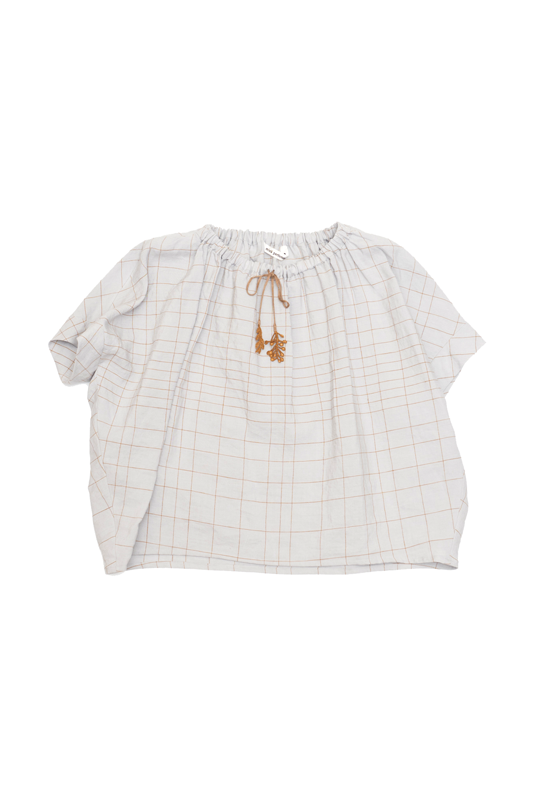 ミナペルホネン town check リネンブラウス ミナペルホネン town check ブラウス - ミナペルホネン正規取扱