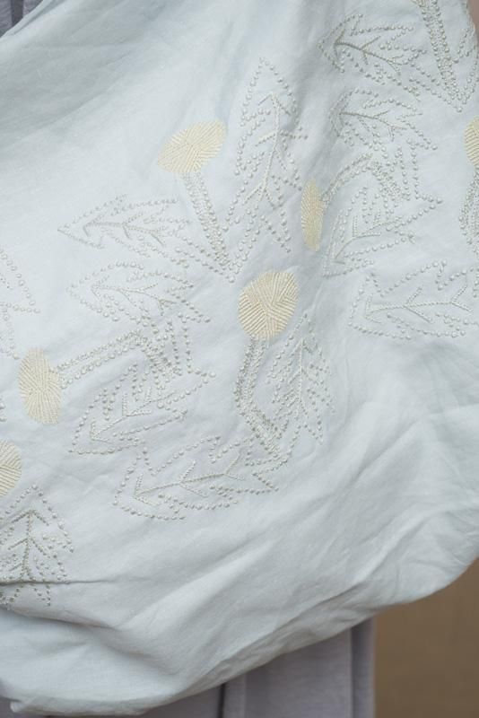 mina perhonen yukinohiハンドメイド ボディバッグ リネン麻 mina perhonen yukinohiハンドメイド ボディバッグ リネン麻