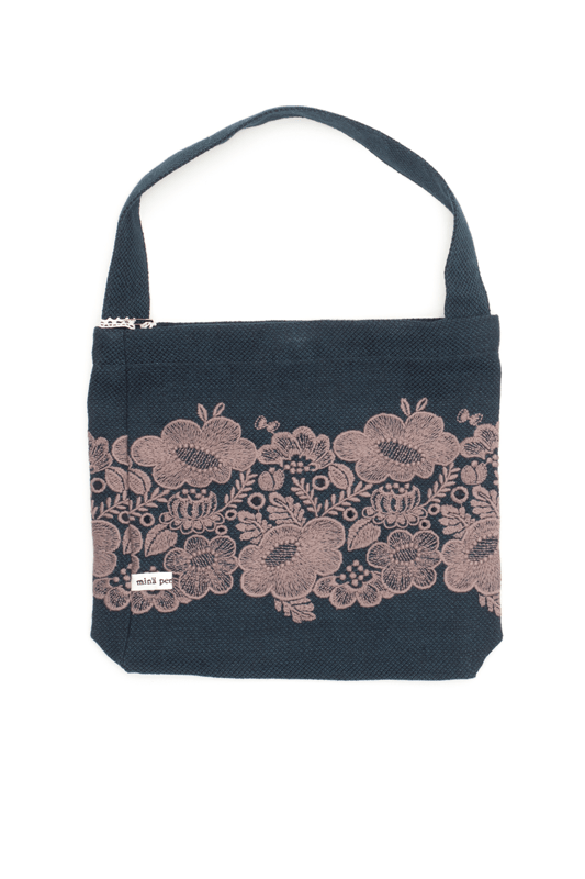 ハンドメイドꕤ︎︎cylinder bag ミナペルホネン smile flower-