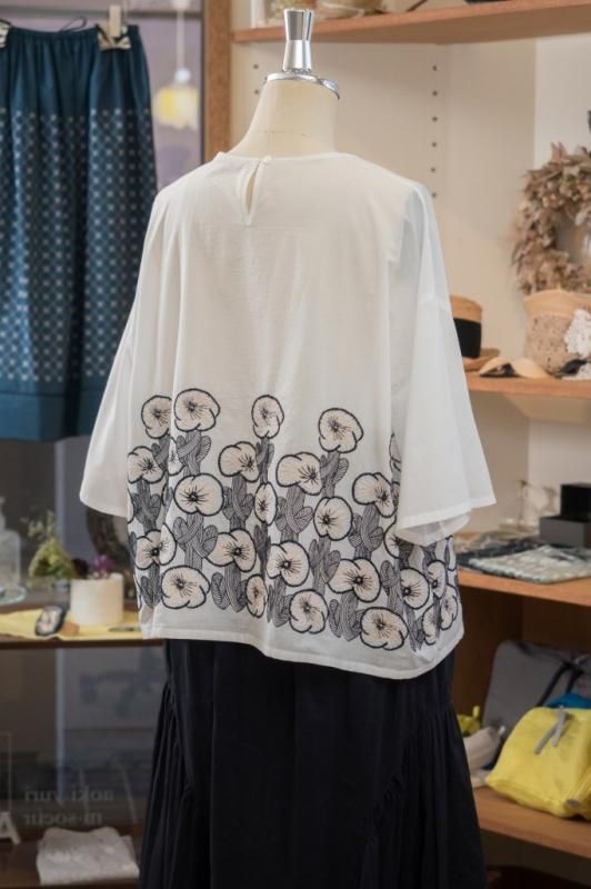 mina perhonen LAUNDRY ミナペルホネン 09AW sunny spots リネン ブラウス 36 グレー - ブランド別