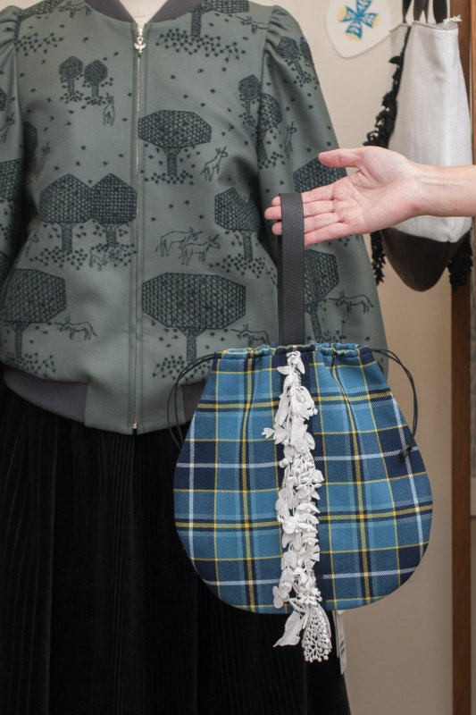 mina perhonen pear bag -mina perhonen tartan ×forest parade