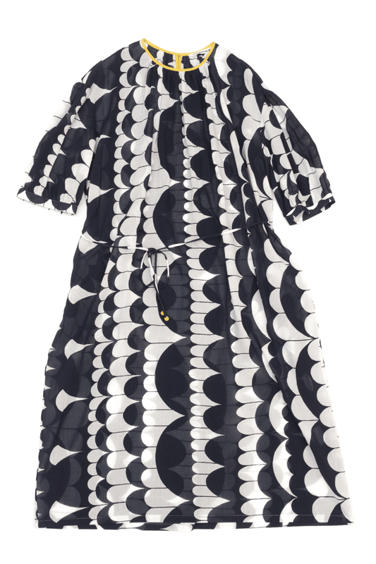 新品　ミナペルホネン　sea lace ワンピース　38 シャツドレス　ドレスカラーブラック