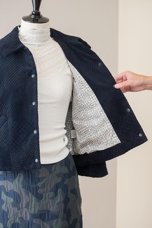 mina perhonen land puzzle ショートジャケット - ミナペルホネン正規