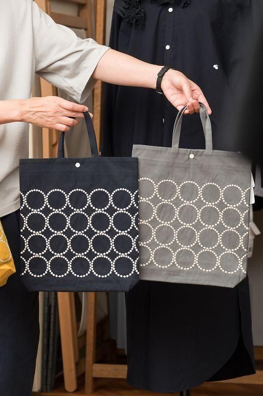 mina perhonen kanssa tote bag -tambourine- Lサイズ(32×29.5×5