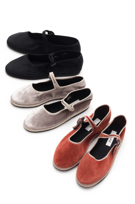 美品*シューシャ ベルベットワンストラップシューズ　サイズ38 美品*シューシャ ベルベットワンストラップシューズ サイズ38