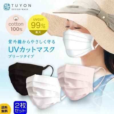 繰り返し使えるuvカットマスク プリーツタイプ2枚入り 繰り返し使えるuvカットマスク プリーツタイプ2枚入り
