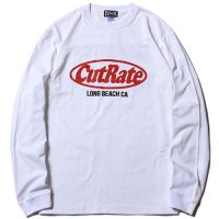 【CUTRATE/カットレイト】CUTRATE LOGO L/S T-SHIRT　WHITE　ロングスリーブＴ