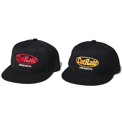CUTRATE/カットレイト】CUTRATE LOGO EMBROIDERY CAP BLACK/RED