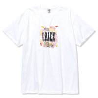 【CALEE/キャリー】STRETCH CALEE FEATHER LOGO T-SHIRT　WHITE　Tシャツ