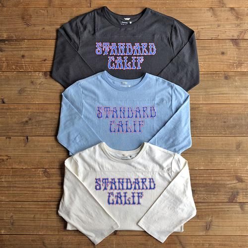 STANDARD CALIFORNIA】GOHEMP×SD DEAD LOGO FOOTBALL T BLUE 