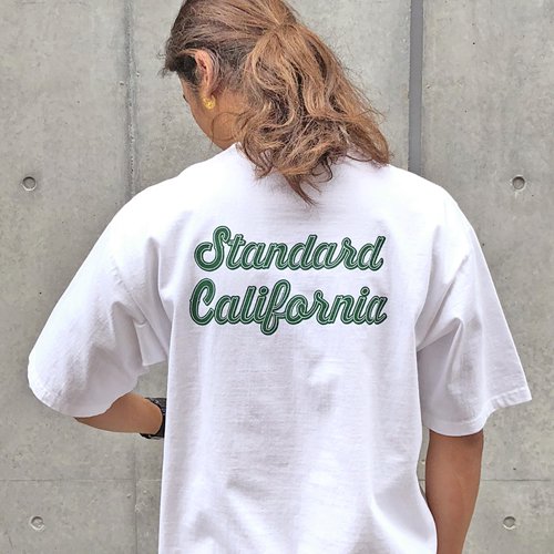 STANDARD CALIFORNIA】SD HEAVYWEIGHT SCRIPT LOGO T WHITE Tシャツ