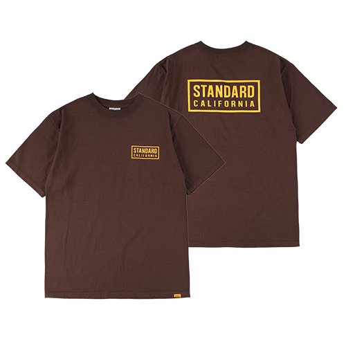 STANDARD CALIFORNIA】SD HEAVYWEIGHT BOX LOGO T BROWN Tシャツ