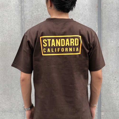 STANDARD CALIFORNIA】SD HEAVYWEIGHT BOX LOGO T BROWN Tシャツ