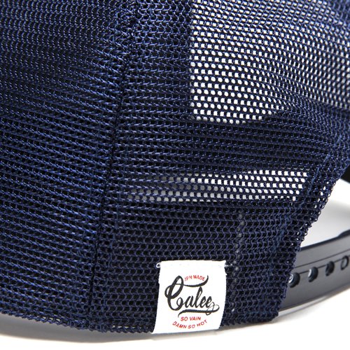 CALEE/キャリー】CALEE FEATHER LOGO PRINT MESH CAP NAVY スナップ