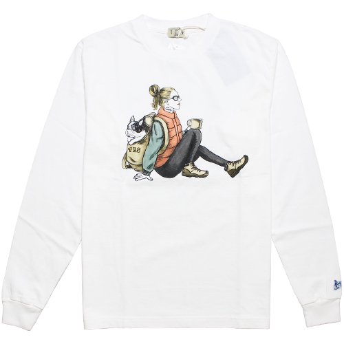 TES/テス】TES MALIBU STAR CAMP GIRL LONG SLEEVE TEE WHITE ロンＴ