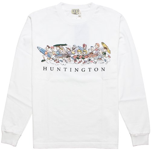 TES/テス】TES SEARCH FOR PERFECT WAVE LONG SLEEVE TEE WHITE ロンＴ