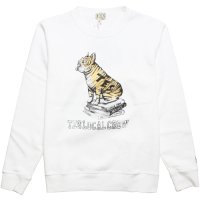 <img class='new_mark_img1' src='https://img.shop-pro.jp/img/new/icons24.gif' style='border:none;display:inline;margin:0px;padding:0px;width:auto;' />【TES/テス】TIGER BUHI CREWNECK SWEAT　WHITE　スウェット　THE ENDLESS SUMMER/エンドレスサマー