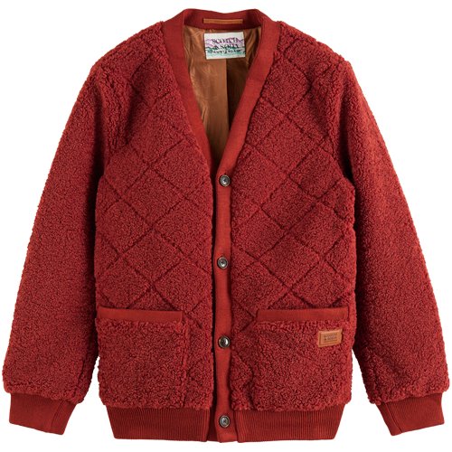 SCOTCH&SODA/スコッチ＆ソーダ】TEDDY CARDIGAN RED EARTH ボア